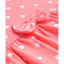 Babyhug Single Jersey Knit Sleeveless Frocks With Floral & Polka Dots Print Pack of 2 - Pink & Navy Blue