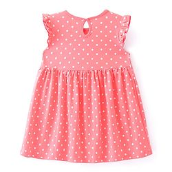 Babyhug Single Jersey Knit Sleeveless Frocks With Floral & Polka Dots Print Pack of 2 - Pink & Navy Blue