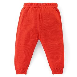 Babyhug Knitted Full Sleeves Sweater Set with Cable Knit Design - Red