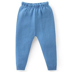 Babyhug Knitted Full Sleeves Sweater Set with Stripes & Patch Work Detailing - Multicolour