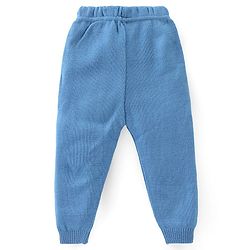 Babyhug Knitted Full Sleeves Sweater Set with Stripes & Patch Work Detailing - Multicolour