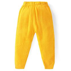 Babyhug Knitted Full Sleeved Pullover Striped  Sweater Set - Yellow  Blue & White
