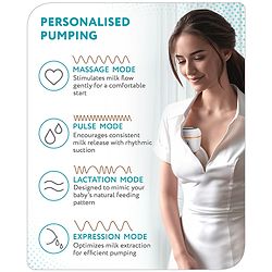 Babyhug Hands-Free Smart Wearable Electric Breast Pump  White| 4 Modes & 12 Levels| Quiet & Discreet| Rechargeable Battery| LED Display| Type C Charging| Anti Overflow| Personalized Pumping