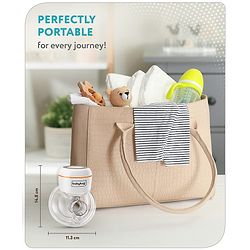 Babyhug Hands-Free Smart Wearable Electric Breast Pump  White| 4 Modes & 12 Levels| Quiet & Discreet| Rechargeable Battery| LED Display| Type C Charging| Anti Overflow| Personalized Pumping