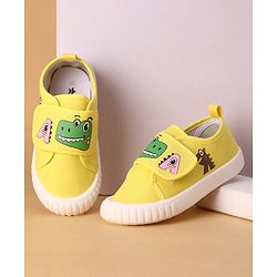 Cute Walk by Babyhug Casual Shoes with Velcro Closure Animal Print - Yellow