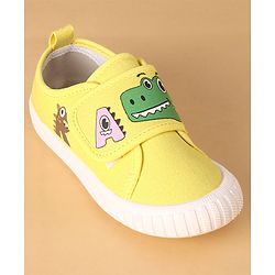 Cute Walk by Babyhug Casual Shoes with Velcro Closure Animal Print - Yellow