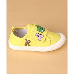 Cute Walk by Babyhug Casual Shoes with Velcro Closure Animal Print - Yellow