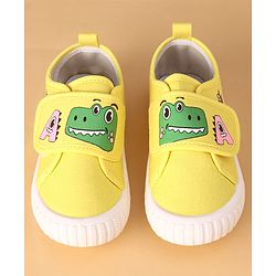 Cute Walk by Babyhug Casual Shoes with Velcro Closure Animal Print - Yellow