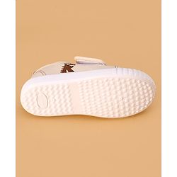 Cute Walk by Babyhug Casual Shoes with Velcro Closure & Dino Print - Beige