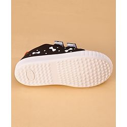 Cute Walk by Babyhug Casual Shoes with Velcro Closure & Bear Print - Black