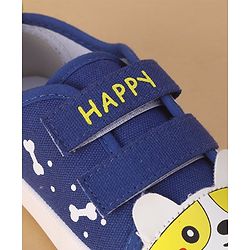 Cute Walk by Babyhug Casual Shoes with Velcro Closure & Bear Print - Black