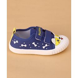 Cute Walk by Babyhug Casual Shoes with Velcro Closure & Bear Print - Blue