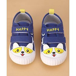 Cute Walk by Babyhug Casual Shoes with Velcro Closure & Bear Print - Blue