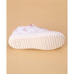 Cute Walk by Babyhug Lace Ups Casual Shoes Floral Print - Pink