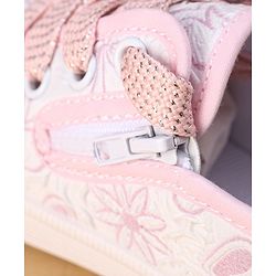 Cute Walk by Babyhug Lace Ups Casual Shoes Floral Print - Pink