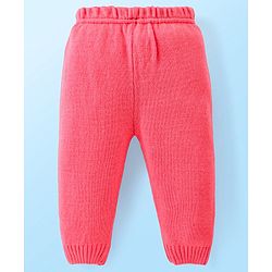 Babyhug Knit Full Sleeves Sweater Set With Argyle Design - Pink