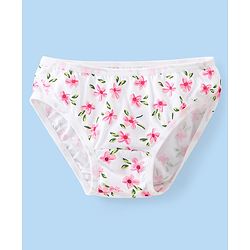 Babyhug 100% Cotton Panties Floral & Polka Dots Print Pack of 3 - Multicolour