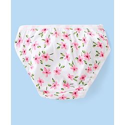 Babyhug 100% Cotton Panties Floral & Polka Dots Print Pack of 3 - Multicolour