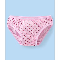 Babyhug 100% Cotton Panties Floral & Polka Dots Print Pack of 3 - Multicolour