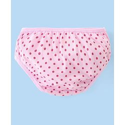 Babyhug 100% Cotton Panties Floral & Polka Dots Print Pack of 3 - Multicolour