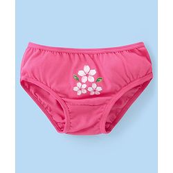 Babyhug 100% Cotton Panties Floral & Polka Dots Print Pack of 3 - Multicolour