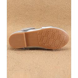 Cute Walk By Babyhug Ballerinas With Velcro Closure & Butterfly Applique - Golden