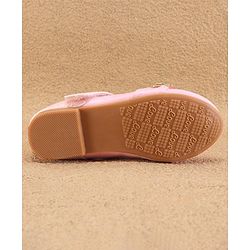 Cute Walk By Babyhug Ballerinas With Velcro Closure & Butterfly Applique - Golden
