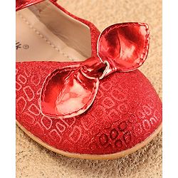 Cute Walk by Babyhug Ballerina with Velcro Closure & Bow Applique - Red