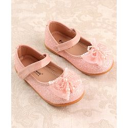 Cute Walk by Babyhug Ballerina with Velcro Closure & Bow Applique - Pink