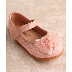 Cute Walk by Babyhug Ballerina with Velcro Closure & Bow Applique - Pink