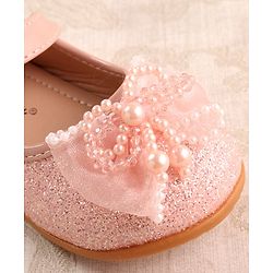 Cute Walk by Babyhug Ballerina with Velcro Closure & Bow Applique - Pink