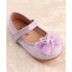 Cute Walk by Babyhug Ballerina with Velcro Closure & Bow Applique - Purple