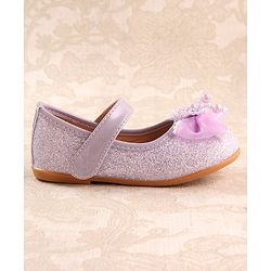 Cute Walk by Babyhug Ballerina with Velcro Closure & Bow Applique - Purple