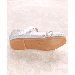 Cute Walk by Babyhug Ballerinas With Velcro Closure & Knot Applique - Silver