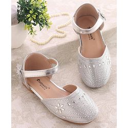 Cute Walk by Babyhug Ballerinas with Velcro Closure - Bow Applique - Golden
