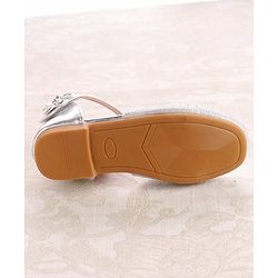 Cute Walk by Babyhug Ballerinas with Velcro Closure - Bow Applique - Golden