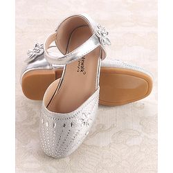 Cute Walk by Babyhug Ballerinas with Velcro Closure - Bow Applique - Golden