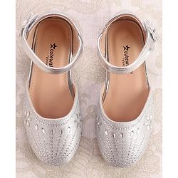 Cute Walk by Babyhug Ballerinas with Velcro Closure - Bow Applique - Golden