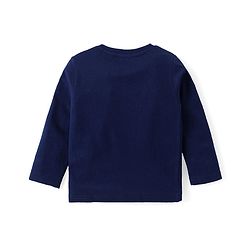 Babyhug Cotton Knit Full Sleeves Night Suit With Dinosaur Print - Navy