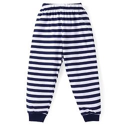 Babyhug Cotton Knit Full Sleeves Night Suit With Dinosaur Print - Navy