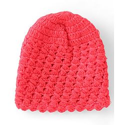 Babyhug Woollen Crochet Knitted Design Cap - Red