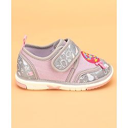 Cute Walk by Babyhug Velcro Closure & Candy Applique Casual Shoes - Grey