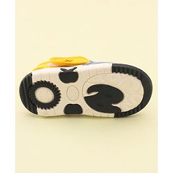 Cute Walk by Babyhug Slip On Musical Musical Sandals with Dino Applique & Velcro Closure - Denim