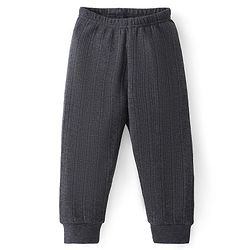 Babyhug Full Length Solid Color Thermal Pant-Dark Grey