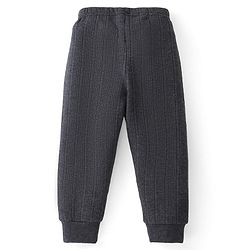 Babyhug Full Length Solid Color Thermal Pant-Dark Grey