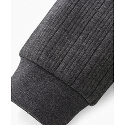 Babyhug Full Length Solid Color Thermal Pant-Dark Grey