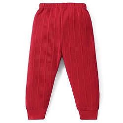 Babyhug Full Length Solid Color Thermal Pant - Red