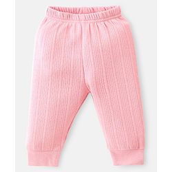 Babyhug Full Length Thermal Bottom Wear Solid - Pink