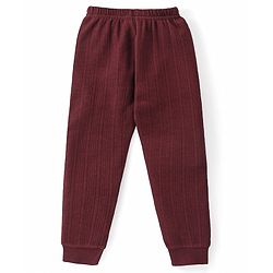 Babyhug Full Length Solid Colour Thermal Wear Pant - Brown