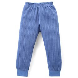 Babyhug Full Length Solid Colour Thermal Pant - Blue